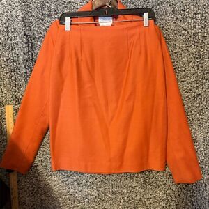 V TG Chadwick's Women's Orange Wool Jacket Size 8 Mid-Length Casual